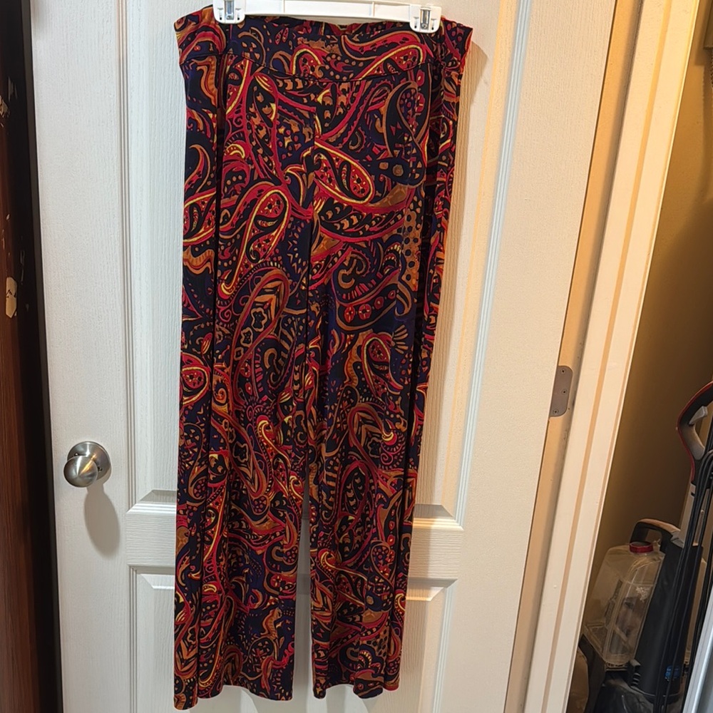 Cato Wide Leg Paisley Pants